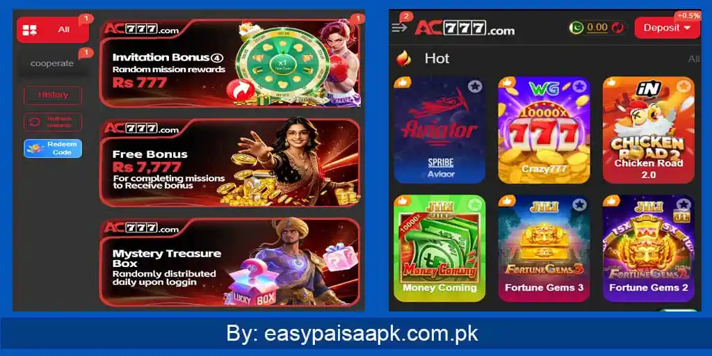 AC777 Game Categories and Promotions