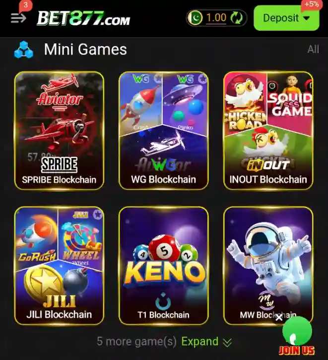 Bet877 game login